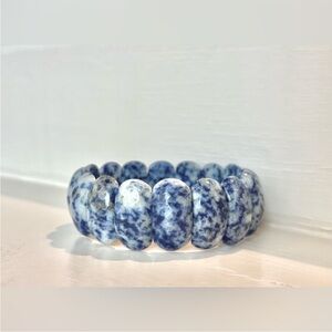 Blue Dumortierite Quartz
Faceted Bracelet . NEW
